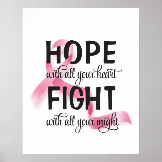 Hoop met al je hartkanker poster (Voorkant)