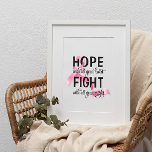 Hoop met al je hartkanker poster