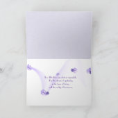 Hoop met bloemen in paarse steek kaart (Binnen)