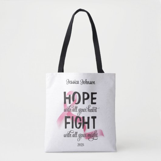 Hoop met heel je hart tote bag (Voorkant)