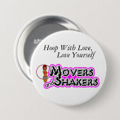 Hoop met liefde, hou van jezelf ronde button 7,6 cm (Voorkant /achterkant)