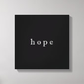 Hoop minimalistisch design stijl Typografie Canvas Afdruk (Voorkant)