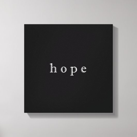 Hoop minimalistisch design stijl Typografie Canvas Afdruk (Voorkant)