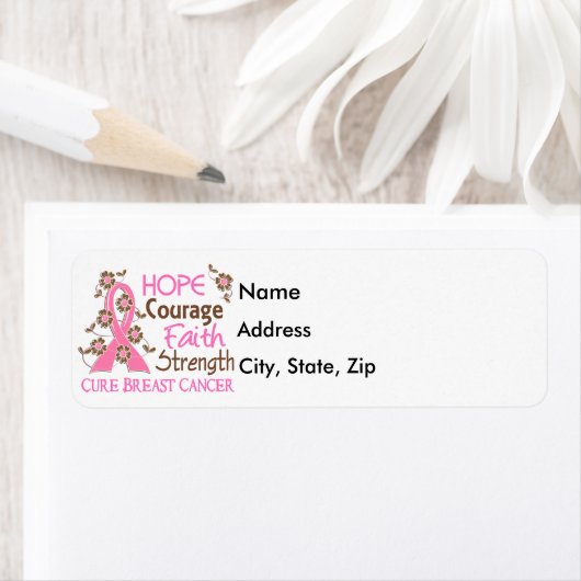 Hoop Moed Geloof Sterkte 3 Borstkanker Etiket (Insitu)