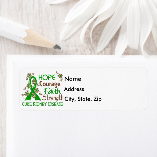 Hoop Moed Geloof Sterkte 3 Nierziekte Etiket (Insitu)