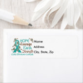 Hoop Moed Geloof Sterkte 3 Ovariumkanker Etiket (Insitu)