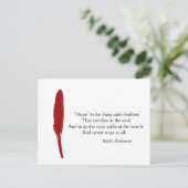 Hoop motivatie quote briefkaart (Staand voorkant)