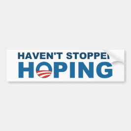 Hoop niet gestopt - met Obama "O" Bumpersticker