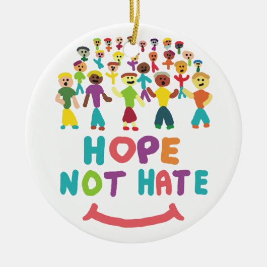 Hoop niet te haten keramisch ornament (Voorkant)