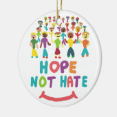 Hoop niet te haten keramisch ornament (Links)