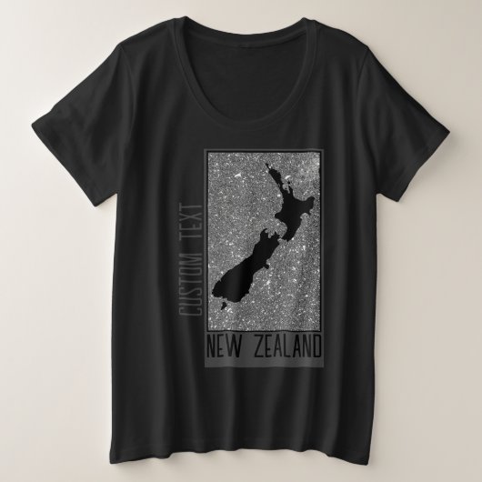 HOOP NIEUW ZEELAND DARK GRAY IRON SAND BEACH GROTE MAAT T-SHIRT (Design voorkant)