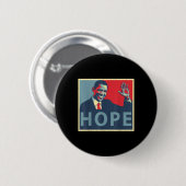 Hoop Obama 44 President Ronde Button 5,7 Cm (Voorkant /achterkant)