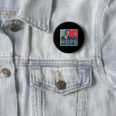 Hoop Obama 44 President Ronde Button 5,7 Cm (In situ)