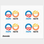 HOOP (Obama) HAAT (Trump) Rechthoekige Sticker (Vel)