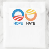 HOOP (Obama) HAAT (Trump) Rechthoekige Sticker (Tas)