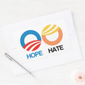 HOOP (Obama) HAAT (Trump) Rechthoekige Sticker (Envelop)