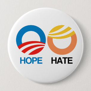 HOOP (Obama) vs. HAAT (Trump) Ronde Button 4,0 Cm