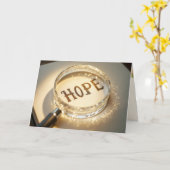 HOOP onder een vergrootglas dat aan je denkt Kaart (Gele Bloem)