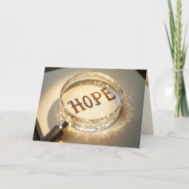 HOOP onder een vergrootglas dat aan je denkt Kaart