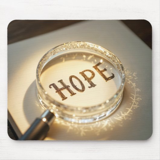 Hoop onder een vergrootglas muismat (Voorkant)