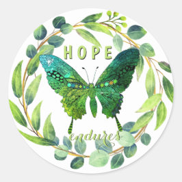 Hoop ondergaat bloemenvlinder Stickers