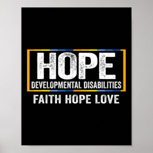 Hoop Ontwikkelings Disabilities Awareness Poster