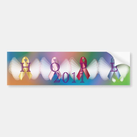 Hoop op borstkanker bij kinderen bumpersticker (Voorkant)