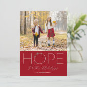 Hoop op de Feestdagen fotokaart Aankondiging (Staand voorkant)