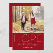 Hoop op de Feestdagen fotokaart Aankondiging (Voorkant / Achterkant)