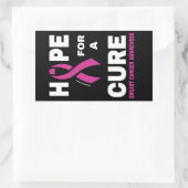 Hoop op een Cure... borstkanker Rechthoekige Sticker (Tas)