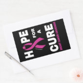 Hoop op een Cure... borstkanker Rechthoekige Sticker (Envelop)