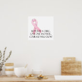 Hoop op een Cure Breast Cancer Awareness Print (Keuken)
