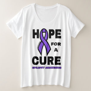Hoop op een Cure...Epilepsy Grote Maat T-shirt