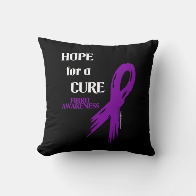 Hoop op een Cure/Torn Ribbon...Fibro Kussen (Voorkant)