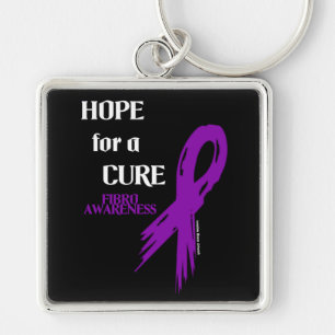 Hoop op een Cure/Torn Ribbon...Fibro Sleutelhanger