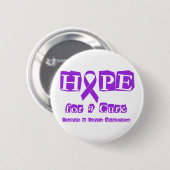 Hoop op een Cure voor Crohn's & Colitis Ronde Button 5,7 Cm (Voorkant /achterkant)