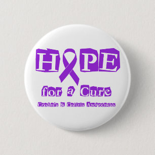 Hoop op een Cure voor Crohn's & Colitis Ronde Button 5,7 Cm