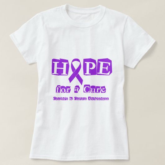 Hoop op een Cure voor Crohn's & Colitis T-shirt (Design voorkant)