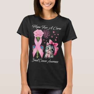 Hoop op een echte borstkankerbewustzijnsvlinder t-shirt