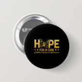 Hoop op een echte kinderkankerbewuster ronde button 5,7 cm (Voorkant /achterkant)