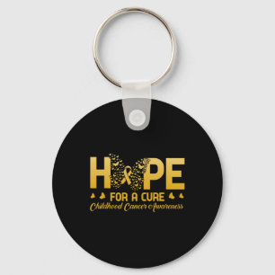 Hoop op een echte kinderkankerbewuster sleutelhanger
