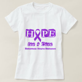 Hoop op een echte Paarse ziekte van Alzheimer T-shirt