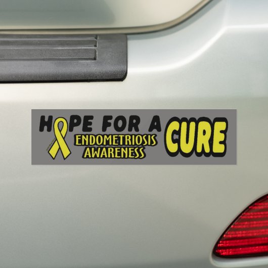 Hoop Op Een Genezing...Endometriose Bumpersticker (Op auto)