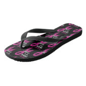 Hoop op een genezing/Gescheurde lint...Borstkanker Teenslippers (Schuin)