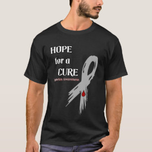 Hoop op een genezing/Gescheurde lint...Diabetes T- T-shirt