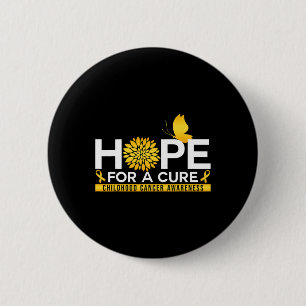 Hoop op een genezing Kinderkanker bewustzijn Vlind Ronde Button 5,7 Cm