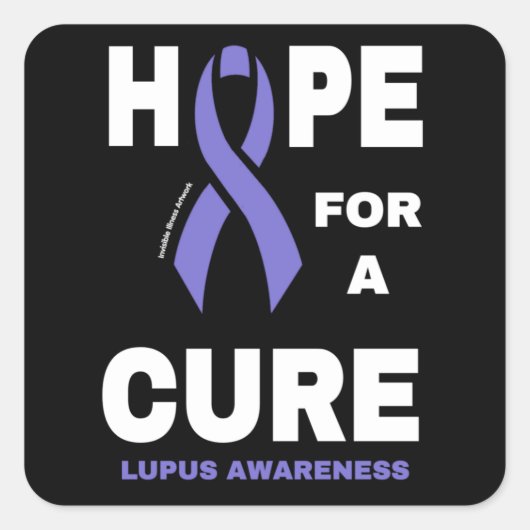 Hoop op een genezing...Lupus Vierkante Sticker (Voorkant)