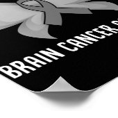 Hoop op een kure hersenkanker - hersentumor - grij poster (Hoek)