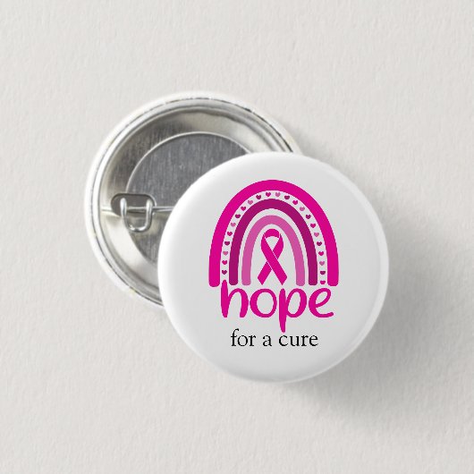 Hoop op een kuur ronde button 3,2 cm (Voorkant /achterkant)