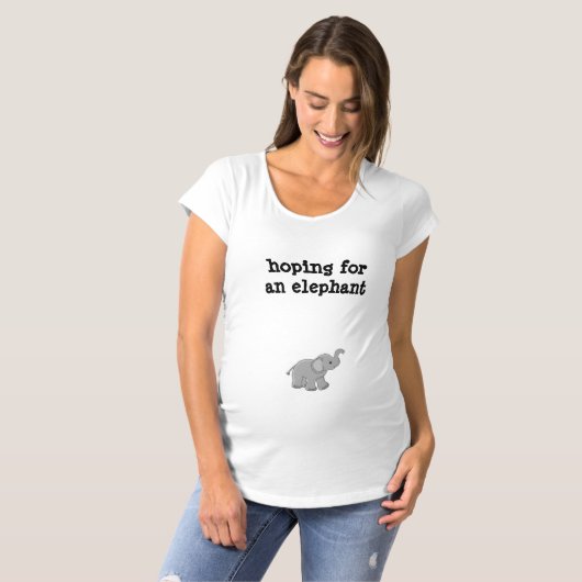 hoop op een olifant t-shirt (Voorkant volledig)